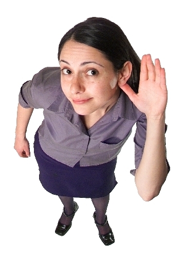 woman listening as one of the Senders