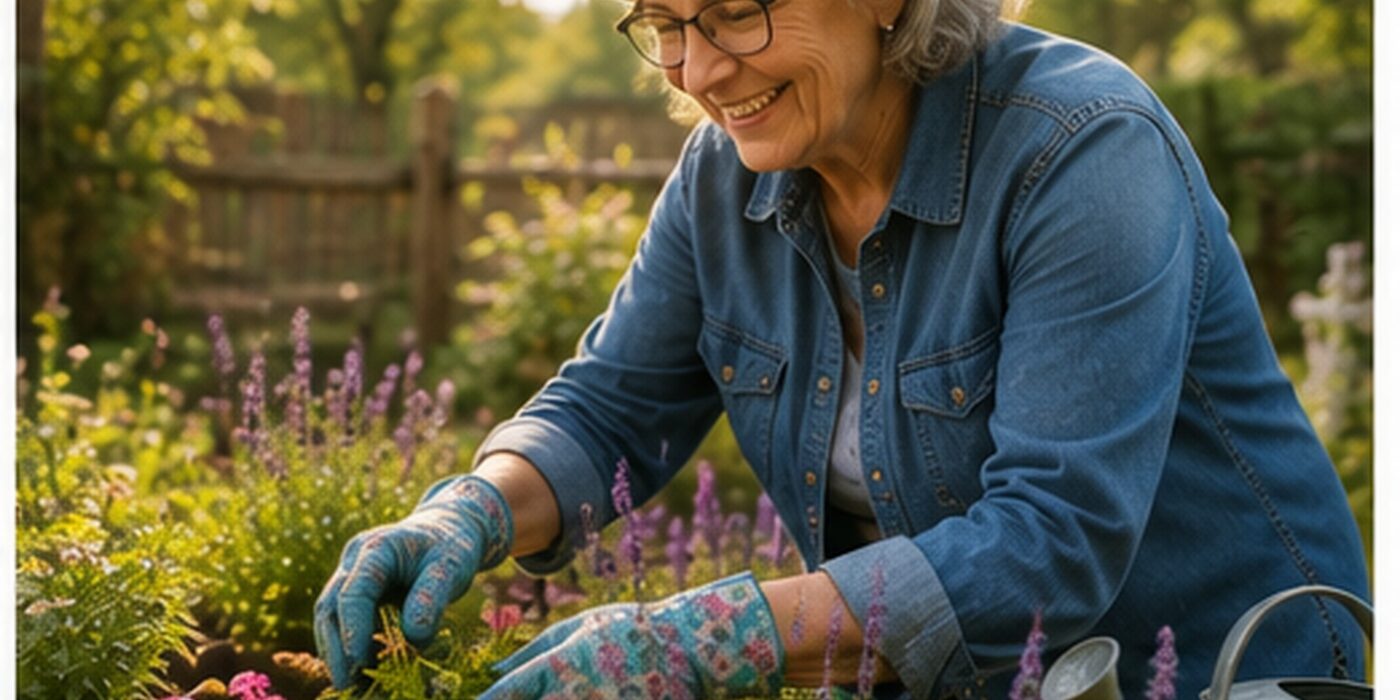 Hilda in the garden